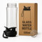 Generisch Glas Shaker 500ml für Proteinshakes | BPA-frei, geschmacksneutral & spülmaschinenfest | Shaker mit Kugel aus Edelstahl | Eiweißshaker aus Glas für gesunde Ernährung