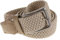 GX GARGIX Cintura Cinta Stretch Elastica Intrecciata Unisex, 105-125 cm Regolabile, Fibbia, Casual Vari Colori e Misure (Beige Scuro, 120 Cm)