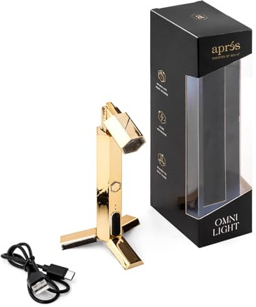 APRÉS Omni Light, Gel-X UV LED Lamp, Flash Curing Wand, Handheld or Standing Cordless Nail Lamp for Gel Nails