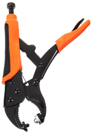 HANABASS 1 Satz Press Cap Button Druckknopfzange für DIY Kleidung und Taschen Rostfrei mit Orangefarbenem Lösung für Schnelles Befestigen ohne Lochstanzer