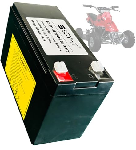 SSCYHT Batterie LiFePO4 12,8 V 6 Ah 8Ah 12 Ah Batterie Lithium 12,8 V Batteries de Rechange pour Voiture électrique Miniature pour Moteurs 50 W à 155 W,12.8v8ah 1pack