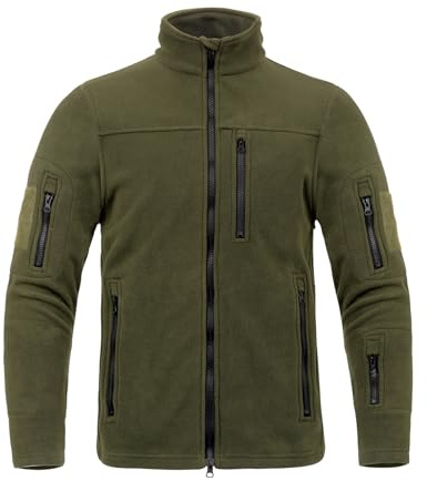 WINKEEY Giacca Uomo in pile Giacca Invernale Uomo Felpa con Zip Outdoor Felpa Con 6 Tasche