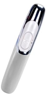 Elektrischer Kopfhautmassager Haarkamm ohne Batterie, Weiß | Tiefenmassage Haarbürste mit Vibrationsfunktion, Kunststoff und Metall