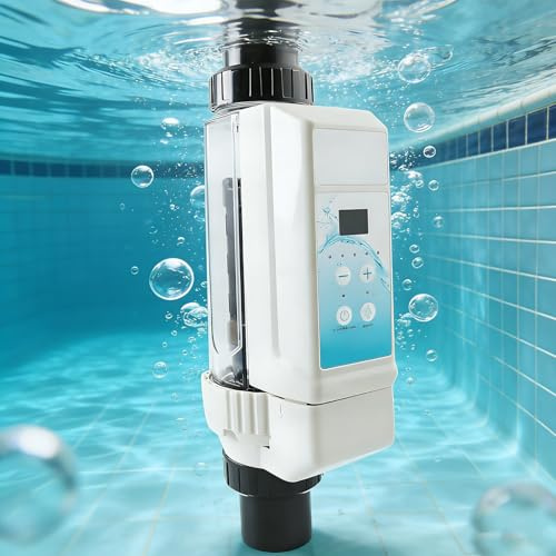 GESAIDES Salzwasser Chlorator Automatische Reinigung Salzwasser Pool Chlorgenerator System für Schwimmbäder Whirlpools SPA Schwimmbad 60m³Pool