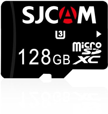 SJCAM Carte MicroSDXC 128 Go, 100 Mo/s, 4K UHD, U3 V30, Haute Vitesse pour Caméra d'action, Smartphones, Drones, Compatible avec C300, C200PRO, C110, C110+, SJ20, SJ11, SJ4K