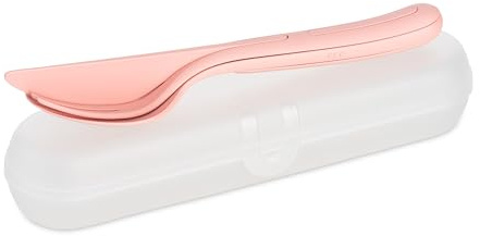 Koziol KLIKK READY Besteckset 4-teilig | Löffel, Gabel, Messer, Etui | für unterwegs, zusammensteckbar | biozirkulärer Kunststoff, spülmaschinengeeignet | Reisebesteck, Besteckbox (blush)