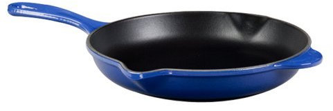 Le Creuset Emaillierte Gusseisenpfanne mit Eisengriff, 26,4 cm, Kobaltblau