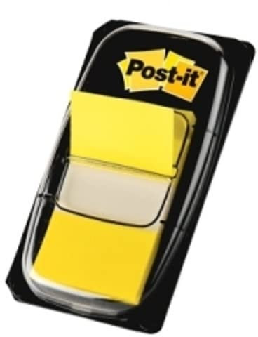 Post-It 680Yw12 Marking Page Flags in Dispensers, Yellow, 12 50-Flag Dispensers/Box