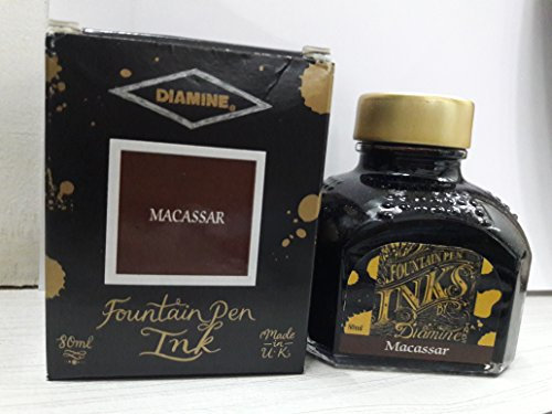 Diamine 80ml Fountain Pen Ink Bottle, Macassar