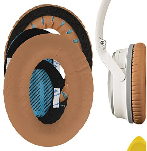Geekria QuickFit Replacement Ear Pads Compatible with Bose QuietComfort 25, QC25, SoundLink Around Ear Headphones, Ear Cushions (Khaki)