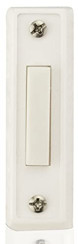 Newhouse Hardware BT1W Unlighted Doorbell Button, 1-Pack, White