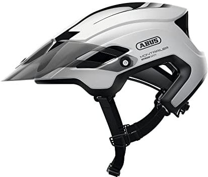 ABUS Mountainbike-Helm MonTrailer - Robuster Fahrradhelm für den Geländeeinsatz - Unisex - Weiß, Größe M