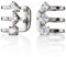 Namana Ohrclips, 18 Karat vergoldet oder Silberfarben, Ohrringe ohne Ohrloch, Ohrmanschetten-Set mit Cubic Zirkonia Edelsteinen für Sie (Silber, Versilbert)