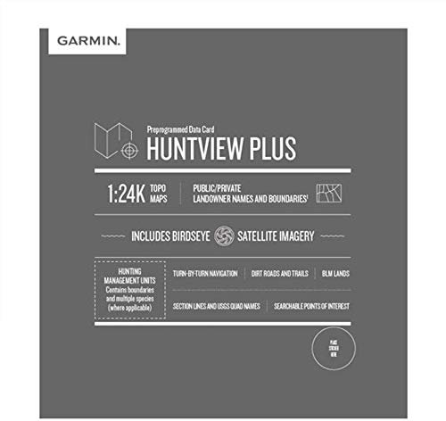 Garmin Huntview Plus, Preloaded microSD Cards With Hunting Management Units for Garmin Handheld GPS Devices, Maine