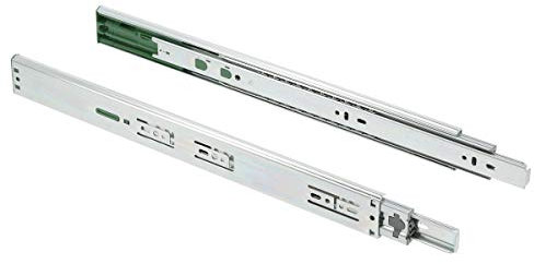 MS Beschläge Vollauszug 1 Paar Schubladenauszüge Soft Close 45mm Schubladenschiene Push to Open Schubkastenauszug Teleskopauszug (500mm)