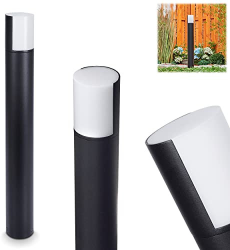 HOFSTEIN LED Außenwegeleuchte Baulund, Wegebeleuchtung aus Metall in schwarz u. weißen Kunststoff, 1 x LED 8 Watt, Leuchtenschirm ist um 350° drehbar, moderne Außenlampe, 3000 Kelvin, 500 Lumen