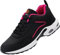 DYKHMILY Chaussure de Securite Femmes Legere Coussin d'air Basket de Sécurité Embout Acier Protection Confortable Respirante Réfléchissant Chaussures de Travail(Noir Rose36 EU)