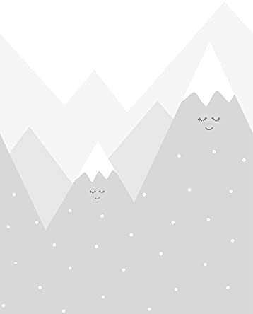 Esta Home Fototapete Berge Hellgrau 200 x 279 cm