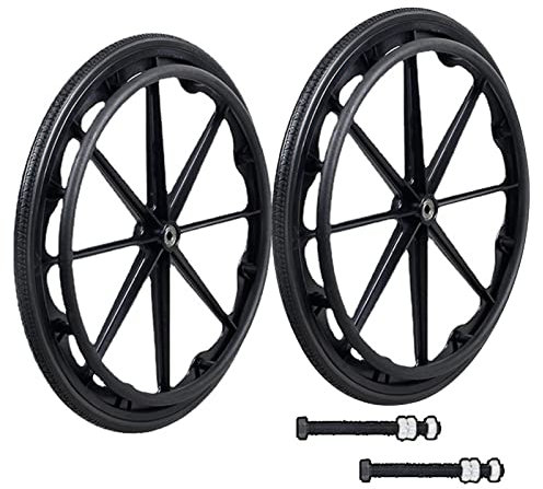 LNX 24 * 13/8 Rollstuhl-Räder für hinten,Vollgummireifen Integralrad Ersatz,ABS Nabe,Zubehör für Rollstuhl,Walker,Scooter