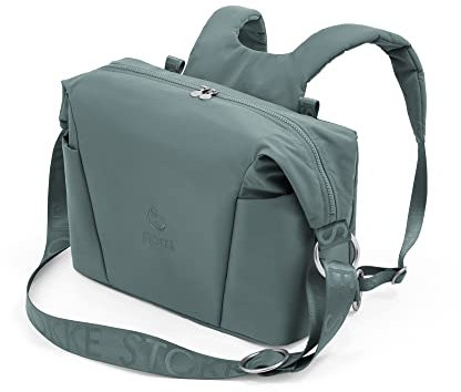 Stokke Xplory X Wickeltasche, Cool Teal – Trageoption als Schultertasche oder Rucksack – Inklusive faltbarer Wickelunterlage & Beuteltasche – UPF 50+, wasserabweisend, leicht zu reinigen