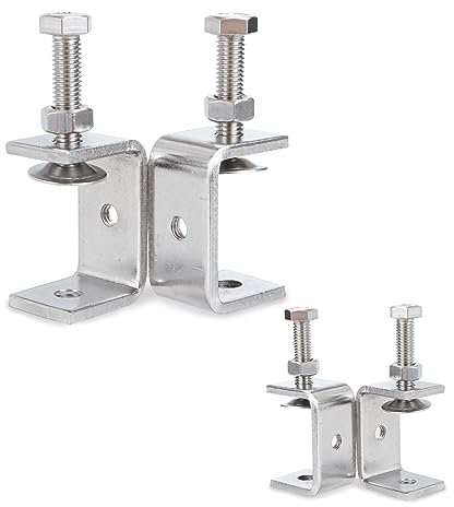Set di 4 morsetti a C, pinza portante in acciaio inossidabile 304 da 47 mm, piccola e resistente con gamma di regolazione di 25-42 mm, morsetto saldatura in acciaio inossidabile adatto per saldatura