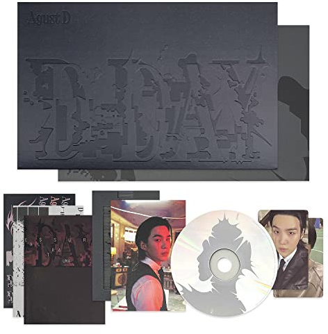 Agust D(SUGA) of BTS - [D - DAY] (VERSION 01) Photo Book + Lyric Book + CD + Post Card + Poster + Photo Card A + Photo Card B + Scanimation Card + Sticker + 2 Extra Photocards