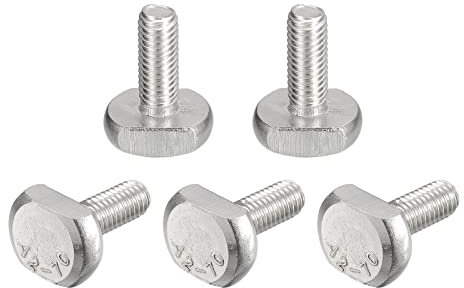 QUARKZMAN 5Stk T-Schlitz Bolzen M6x16mm T Schlitz Einsteigen Bolzen Schieben Bolzen 304 Edelstahl T Form Schrauben für T Spur