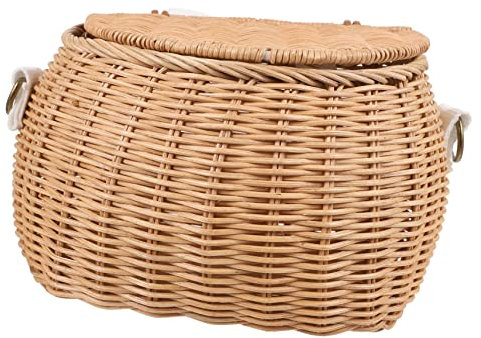 Gogogmee Praktischer Junge Mädchen Fahrradkorb Aus Rattan Abnehmbarer Für Spielzeug Sicherer Und Langlebiger Frontkorb Passend Für Kinderfahrräder Und Roller
