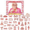 Rose Gold 60th Brithday Party Decorations for Ladies Men,Giant Inflatable Selfie Frame 60th Birthday Photo Booth Frame with 32pcs 60th Birthday Photo Booth Props for Women Her 60th Birthday Gifts