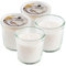 Ikea Jamlik Creme-Duftkerzen im Glas, Vanille & warme Milch, 7,5 cm, je 20 Stunden, 4 Stück