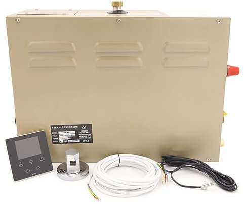 CHUNING Generatore di Vapore da 9KW con Display Digitale a LED Ideale per Sauna/Bagno Turco/Doccia/Spa, Adatto per 8,5 M³ di Spazio - Accumulo di Calore Automatico 25-55 ℃