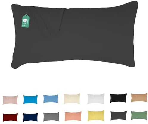 Livessa Kissen 40x80 mit Bezug aus 100% Baumwolle, Verdeckter Reißverschluss an der Langen Seite