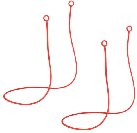 2pcs Cordon Bouchon d'Oreille, 48cm Ccordon en Silicone Cordon pour Bouchon d'Oreille Anti-Remorquage pour Bouchons d'Oreilles avec Embouts Détachables(Rouge)
