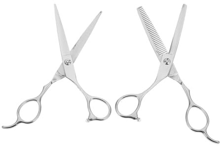 Beatifufu 2 Stück Linkshänder Haarschneidewerkzeug Edelstahl 6 Zoll Profi Friseurschere Mit Glatter Und Gezahnter Klinge Präzises Schneiden Für Linkshändige Anwender