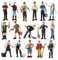 Model People Figuren für Bauernhof-Themenmodellbahn-Layouts, Schäfer und Bauer (ZQ375)