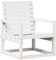 HETFTJN Loungesessel Gartenstuhl Balkonstuhl Balkon Sessel - Gartenstuhl Weiß 57,5x63x76 cm Massivholz Kiefer für Balcony Garden Terrassen Outdoor