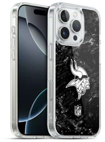 Head Case Designs Offizielle NFL Marmor Minnesota Vikings Artwork Gelhülle [Militärischer Schutzgrad] Kompatibel Mit Apple iPhone 16 Pro Und Kompatibel Mit MagSafe