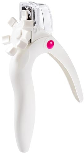 Professional Acrylic Nail Clipper & Adjustable Nail Tip Cutter - Stainless Steel False Nail Trimmer for Acrylic, Fake, and Artificial Nails - Perfect for Nail Art & Manicure Projects (White)