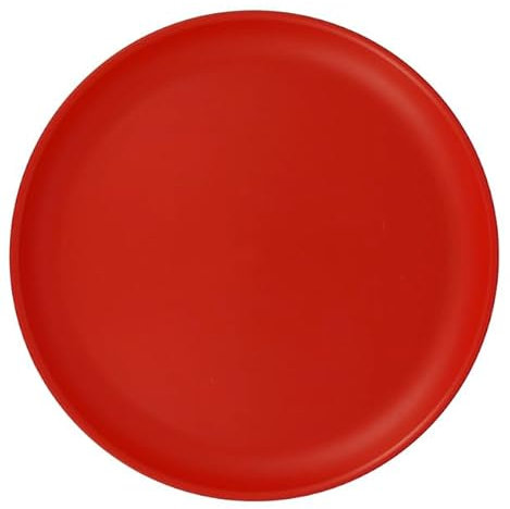 Monouso | 6 Platos de Plástico reciclables, Ø27,4cm | Platos Llanos, PP, Color Rojo, Resistentes, Irrompibles, Aptos Microondas y Lavavajillas, Perfectos para Eventos y Uso Diario