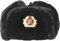CHAAL® Russian Trapper Hat Mens Winter Warm Hat Cap with Soviet Badge Unisex Faux Fur Ushanka Flaps Hat Soviet Style Unisex Winter Hat Black
