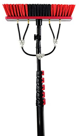 Retractable High-altitude Cleaning Window Cleaning Brush Solar Panel Cleaning Brush Window Cleaning Pole Water Fed Brush-24FT