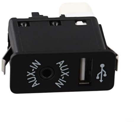 FUBESK Prise USB AUX pour BMW Série 1 3 5 E81 E60 E61 E87 E90 E91, Adaptateur stéréo de voiture pour panneau de commande central