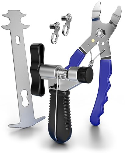 Büchel Kettennieter Fahrrad Set Inkl Kettenlehre, 4 Nieten & Zange - Kompaktes Fahrrad Werkzeug Für Kettenreparatur, Montage & Demontage - Fahrradkette Werkzeug Für Unterwegs & Zuhause