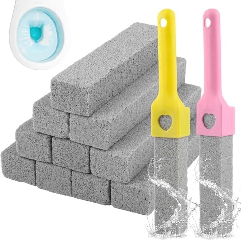 Deepton 10 Stück Bimsstein Toilettenreiniger, Bimsstein Toilette, Putzstein | Toilet Cleaner als Urinsteinentferner für Toilette Küche Bad Dusche