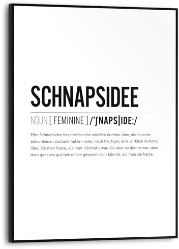 REINDERS Gerahmtes Bild, Schnapsidee, Küche, MDF, 40 x 30