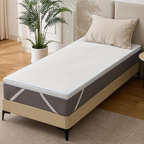 Solviente Topper 80x200cm H2 – 5cm Memory Foam & Kaltschaum Matratzen Topper, Oeko-TEX® Zertifiziert, Abnehmbarer Bezug, rutschfest, Antiallergisch, Leise & Atmungsaktiv