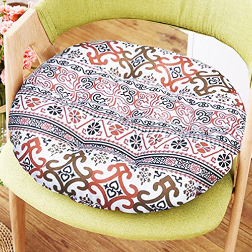 2/4 Stück weiche Stuhlpolster Gartenstuhlkissen warme Sitzpolster Bunte runde Stuhlsitzkissen für Indoor Terrasse Küche Esszimmer (2-TLG. – 30 x 30 cm R)
