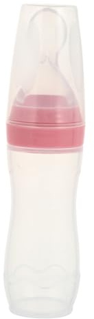 VICASKY Babynahrung Quetschflasche mit Silikonlöffel Fütterungsflasche 120 Ml Frei für Säuglinge und Kleinkinder Hitzebeständig Ergonomisch Tragbar