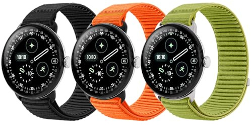 SimpleThings Cinturino sportivo per Pixel Watch 2/1/3 4 (41mm) Cinturino, cinturino in nylon sportivo per Google Watch 4/3/2/1 (41mm) Uomo Donna Traspirante Morbido