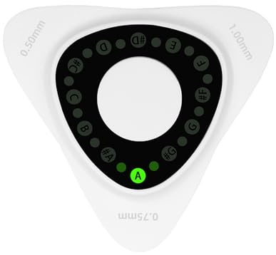 Gitarren-Stimmgerät mit hoher Genauigkeit, 3 Plektren, ergonomisches Design, LED-Bildschirm, chromatischer Modus für akustische Instrumente, Ukulele, Stimmwerkzeug